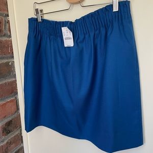J Crew Blue, Wool Mini Skirt with Elastic Waist | Size 12